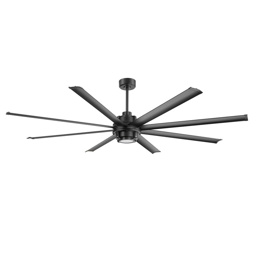 Large 72 Inch 8-Blade Integrated LED Ceiling Fan with Light Remote,7in and 12in Downrod Included