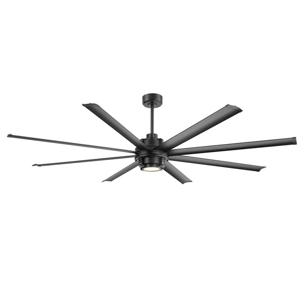Large 72 Inch 8-Blade Integrated LED Ceiling Fan with Light Remote,7in and 12in Downrod Included
