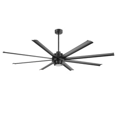 Large 72 Inch 8-Blade Integrated LED Ceiling Fan with Light Remote,7in and 12in Downrod Included