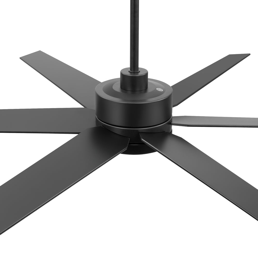 72-in 6-Blade  Integrated LED Ceiling Fan with Light Remote,7" and 12" Downrod Included