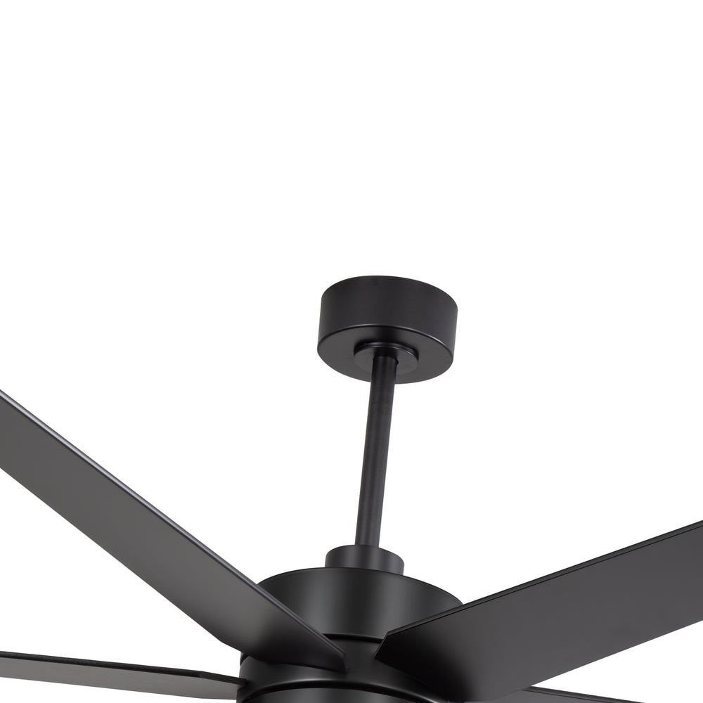 72-in 6-Blade  Integrated LED Ceiling Fan with Light Remote,7" and 12" Downrod Included