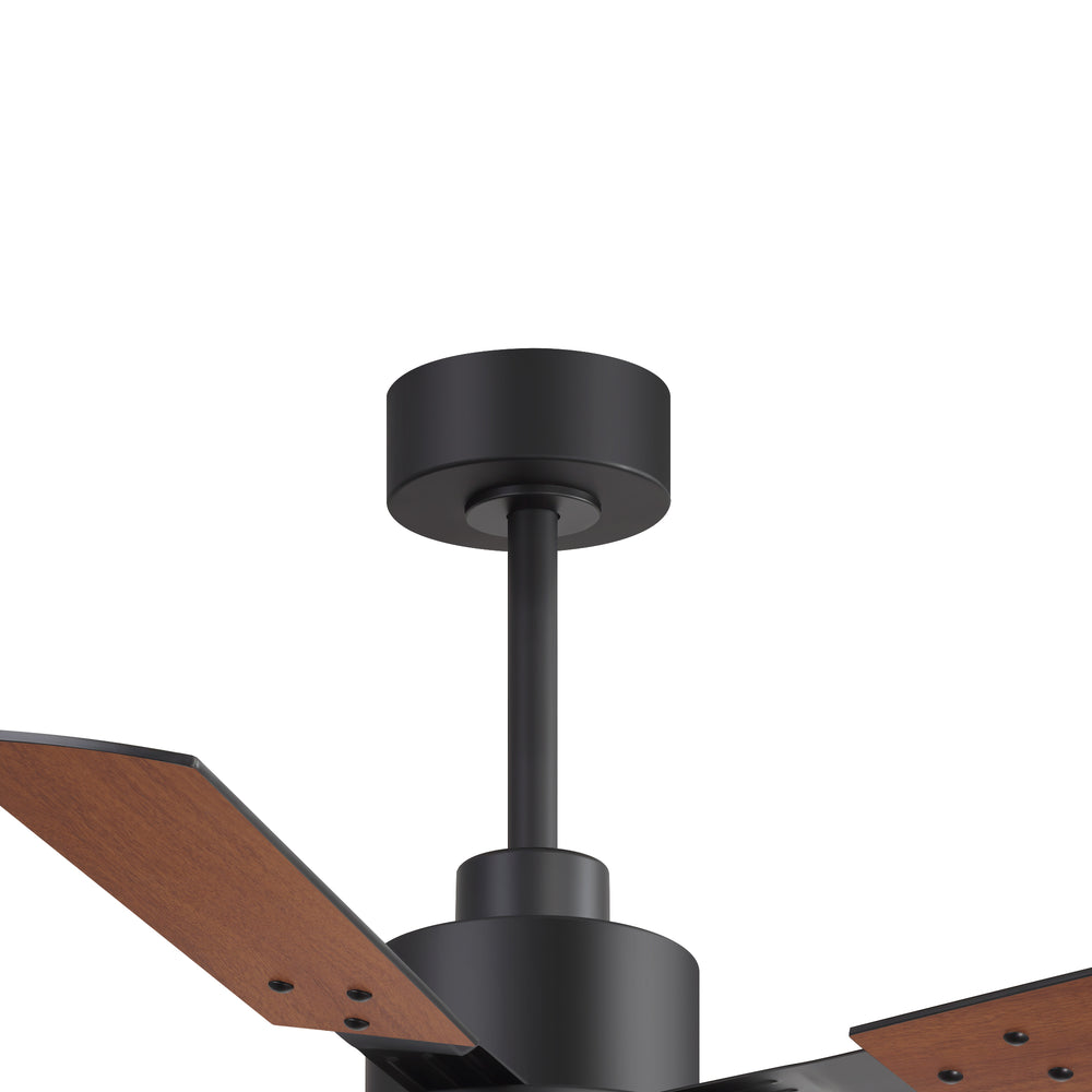 48/52-inch LED Ceiling Fan with Light Remote and 5 Dual-sided Blades, 5” and 10”  Downrod Included