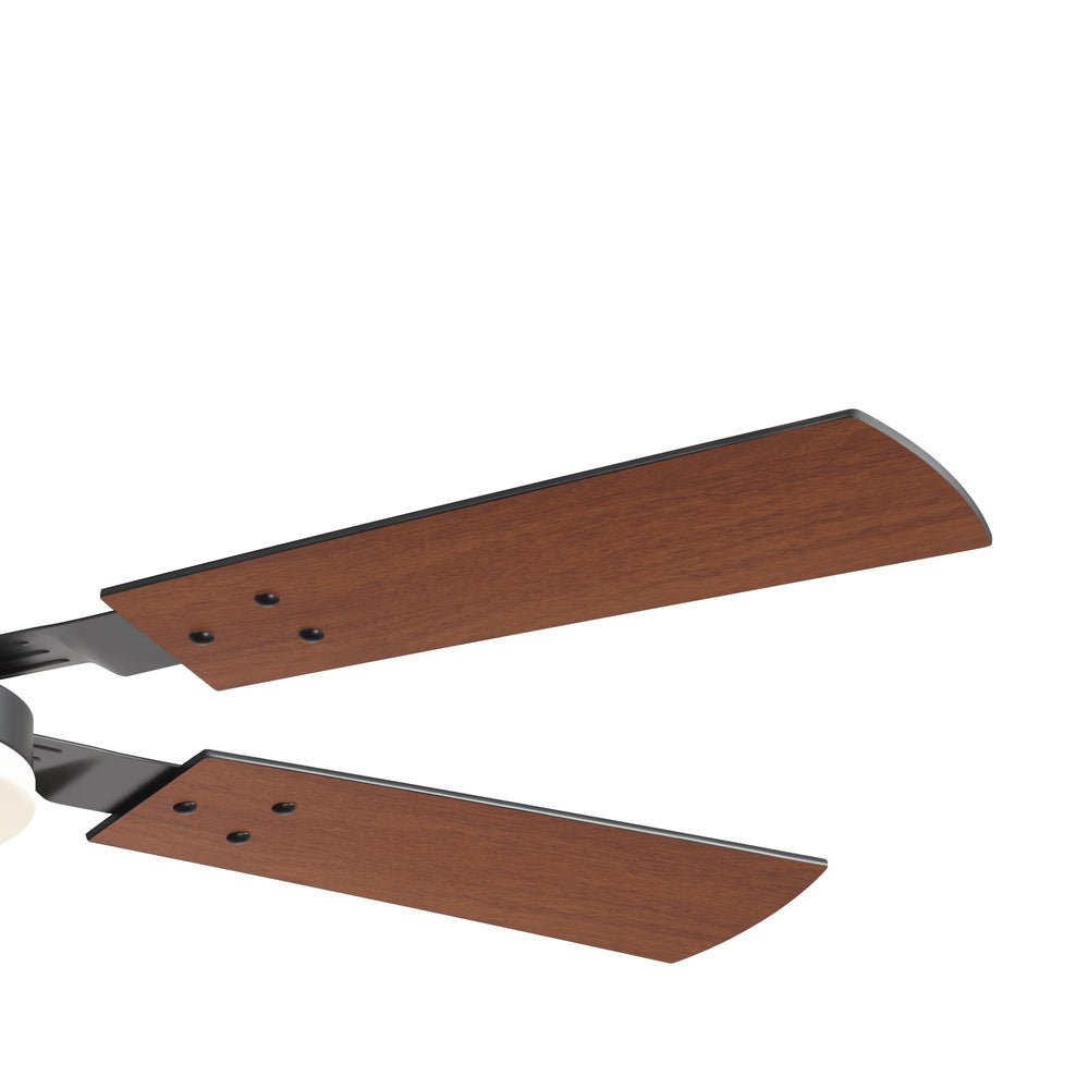 48/52-inch LED Ceiling Fan with Light Remote and 5 Dual-sided Blades, 5” and 10”  Downrod Included