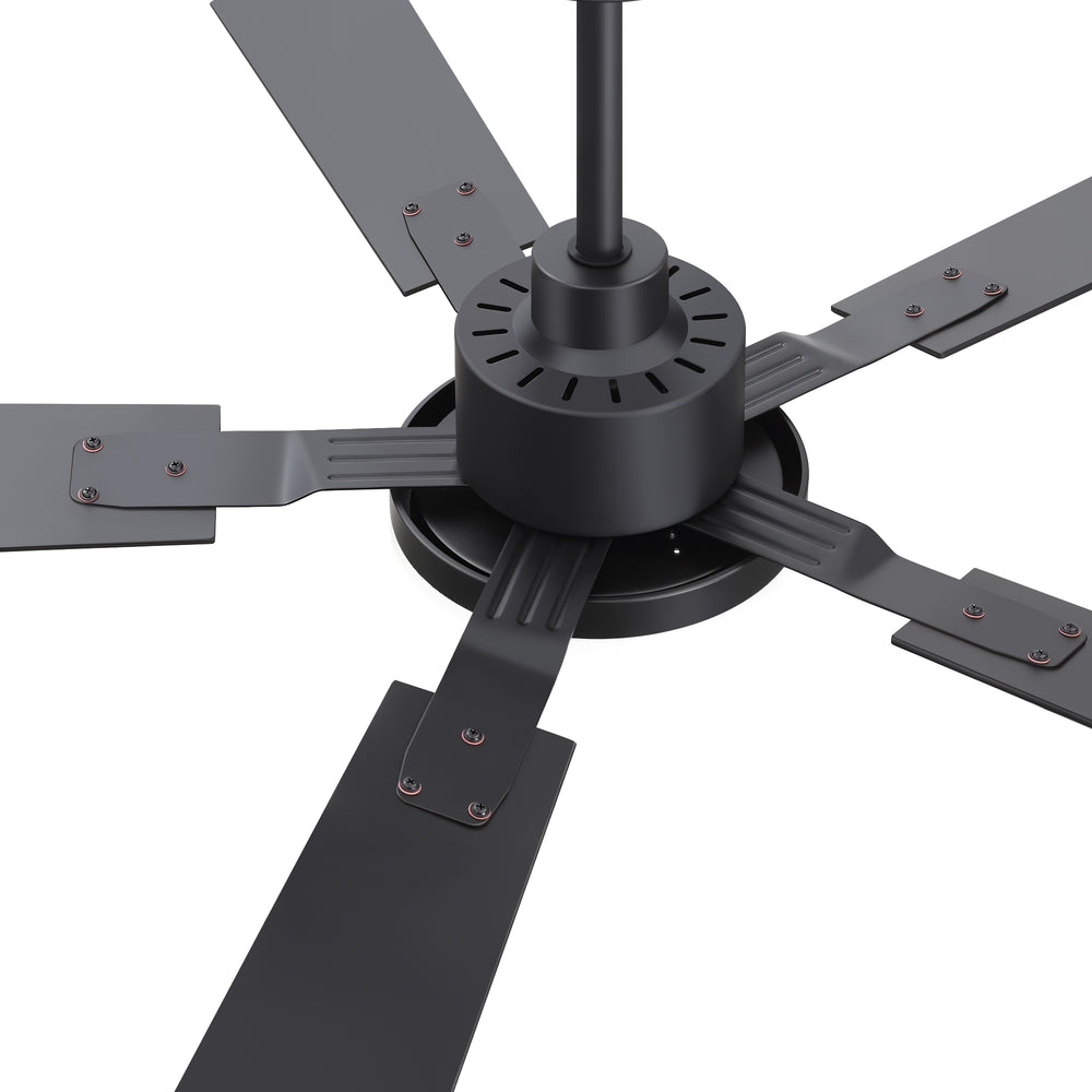 48/52-inch LED Ceiling Fan with Light Remote and 5 Dual-sided Blades, 5” and 10”  Downrod Included