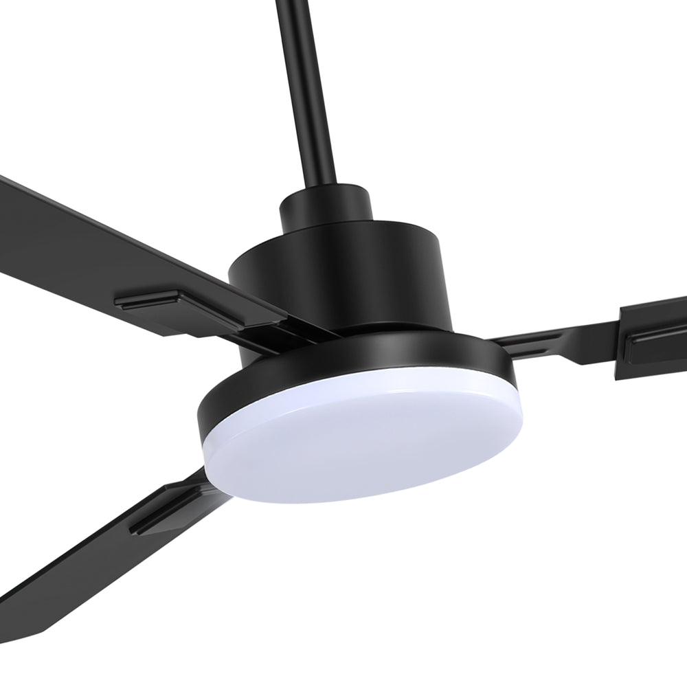 52 Inch LED Ceiling Fan with Light and Remote,3 Reversible Blades with 5in and 10in Downrod Included