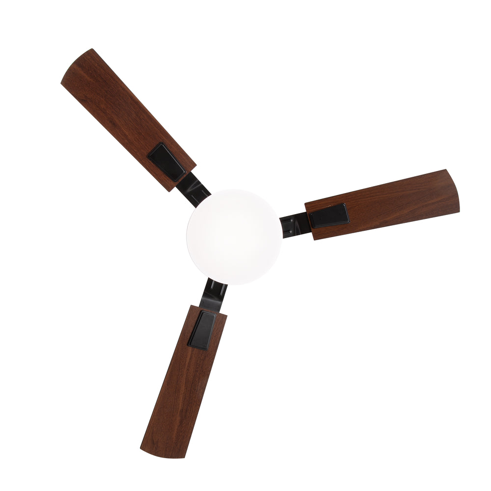 52 Inch LED Ceiling Fan with Light and Remote,3 Reversible Blades with 5in and 10in Downrod Included