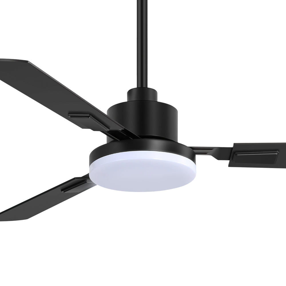 52 Inch LED Ceiling Fan with Light and Remote,3 Reversible Blades with 5in and 10in Downrod Included