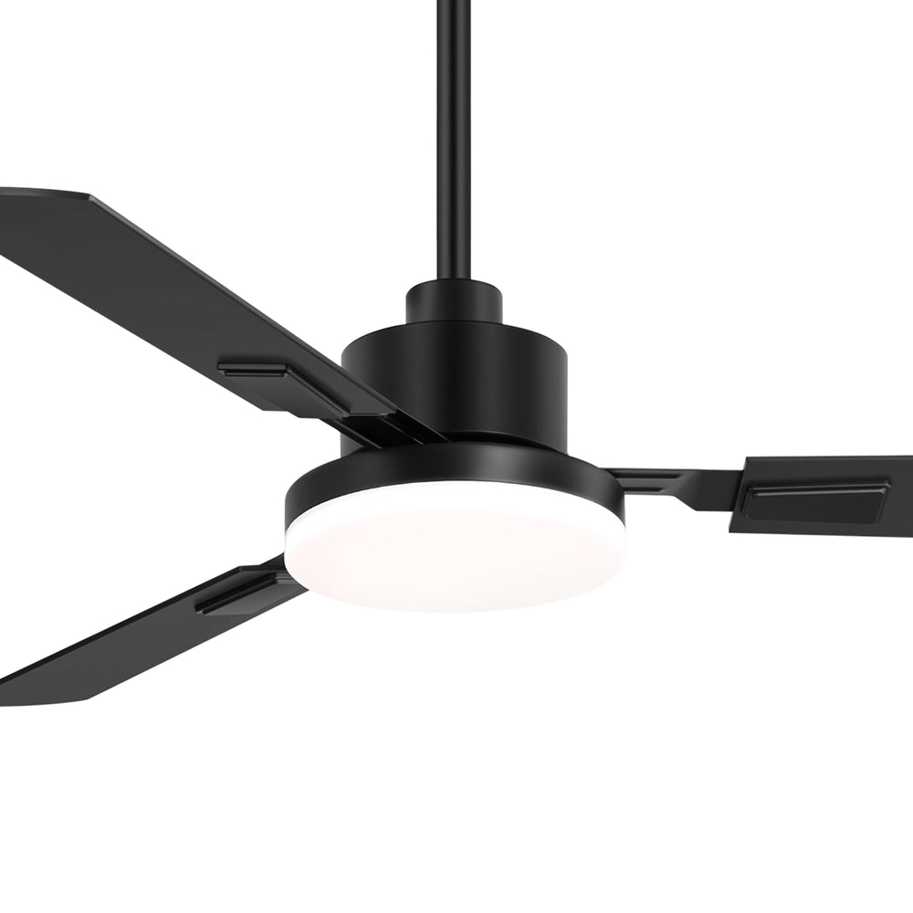 52 Inch LED Ceiling Fan with Light and Remote,3 Reversible Blades with 5in and 10in Downrod Included