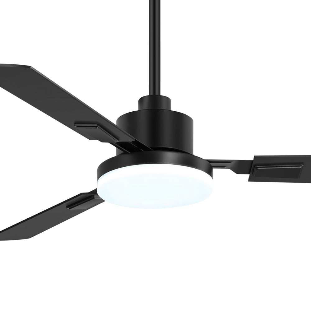 52 Inch LED Ceiling Fan with Light and Remote,3 Reversible Blades with 5in and 10in Downrod Included