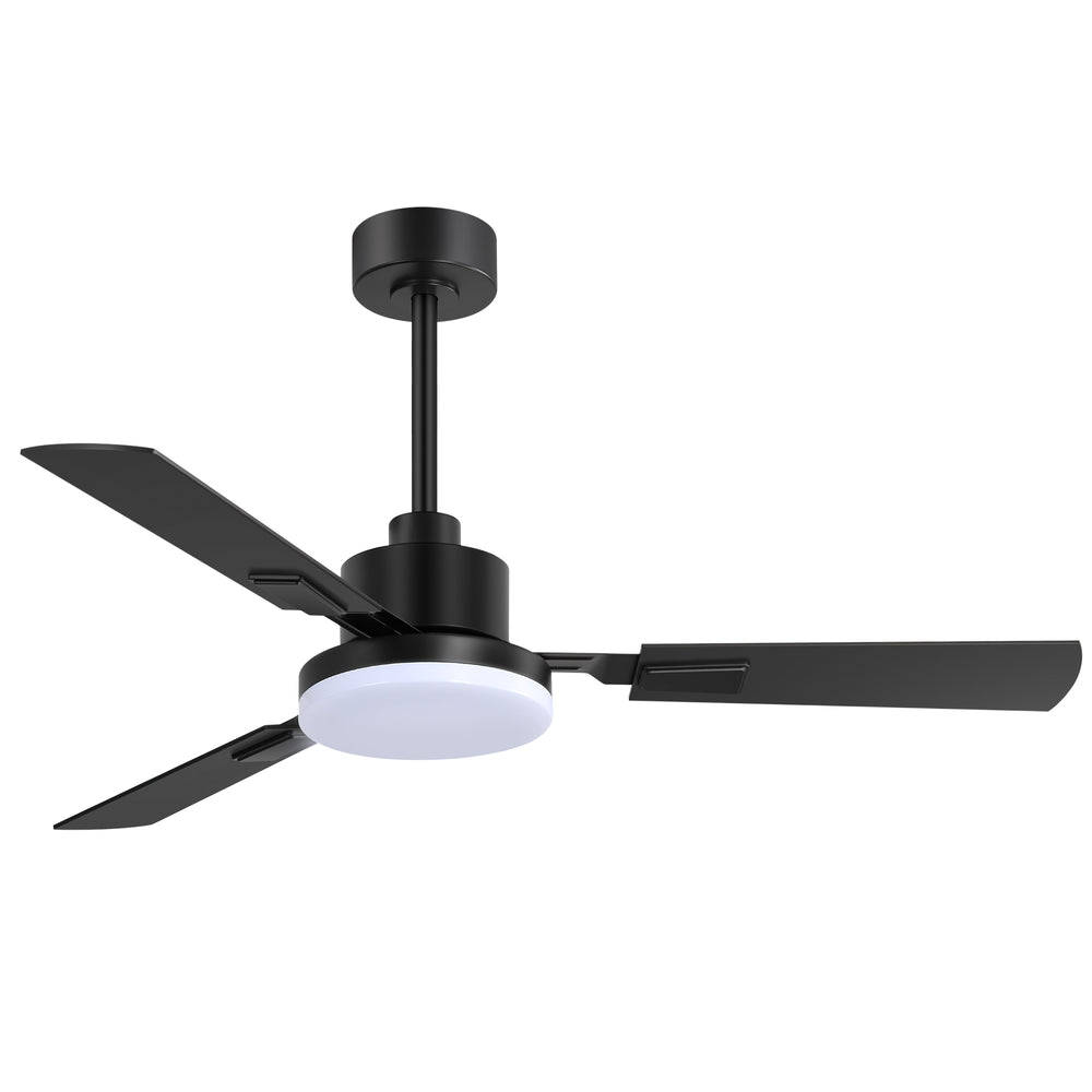52 Inch LED Ceiling Fan with Light and Remote,3 Reversible Blades with 5in and 10in Downrod Included