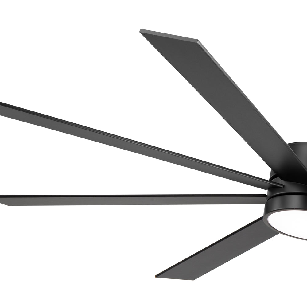 Large 72-inch 8-Blade Integrated LED Ceiling Fan with Light Remote, 6" and 20" Downrod Included