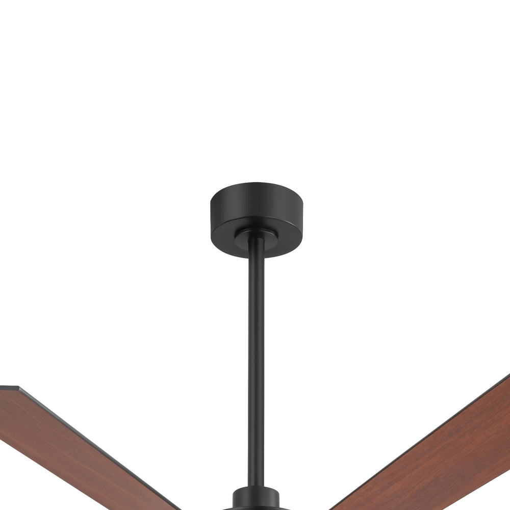 Breezary 72-inch Reversible 8-Blade Silent DC Motor Ceiling Fan with Integrated LED Light - Black
