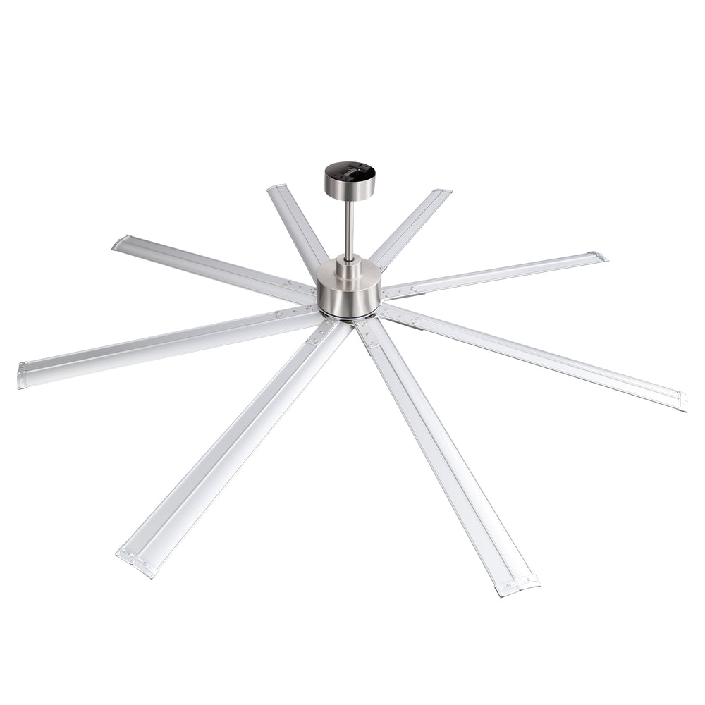 Large 84in Indoor Ceiling Fan with Remote and 3 Downrods without Light(8 Aluminium Blades)