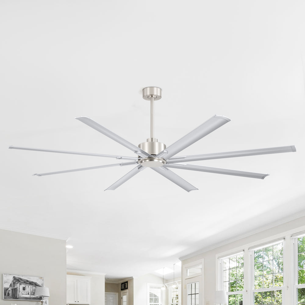 Large 84in Indoor Ceiling Fan with Remote and 3 Downrods without Light(8 Aluminium Blades)