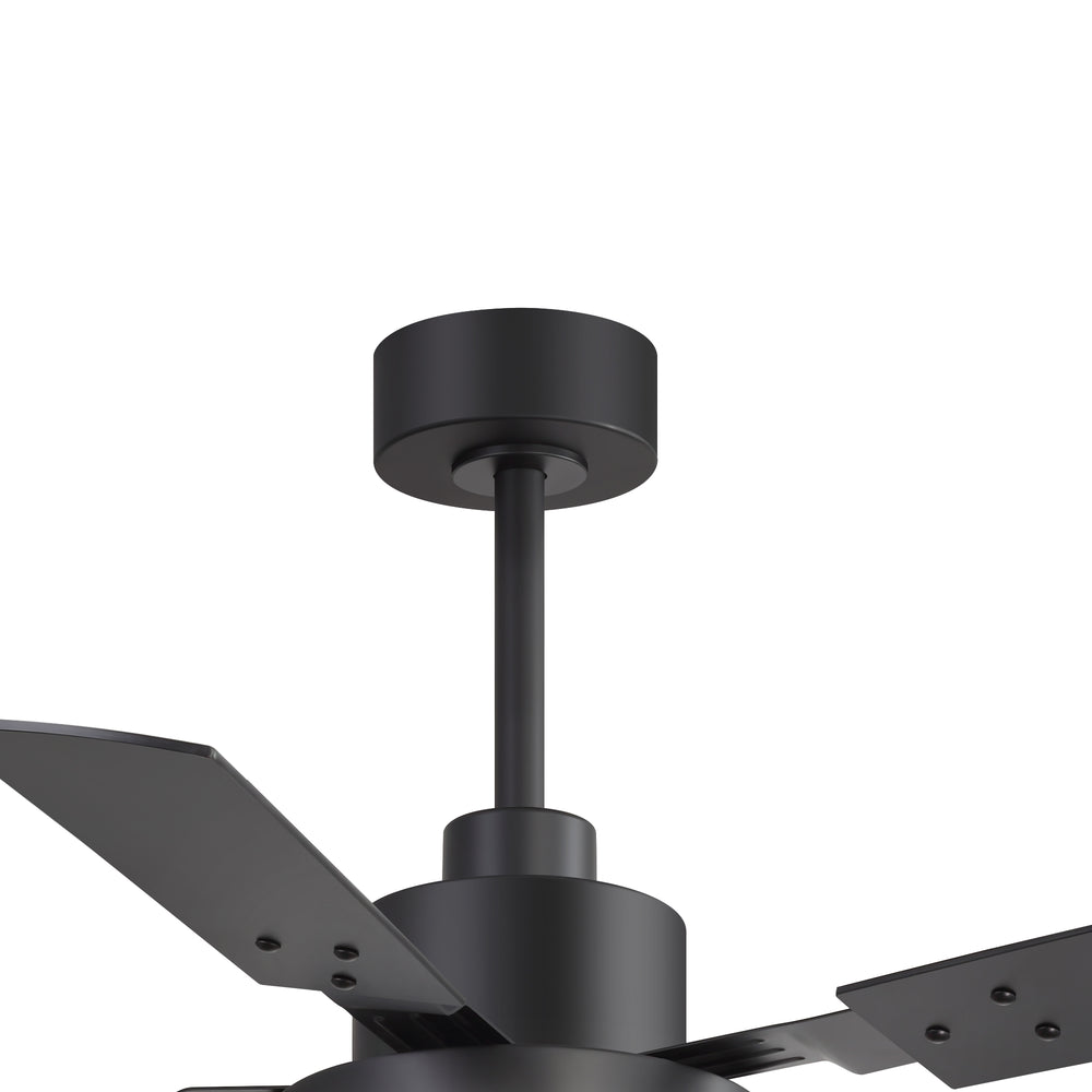 48/52-inch LED Ceiling Fan with Light Remote and 5 Dual-sided Blades, 5” and 10”  Downrod Included