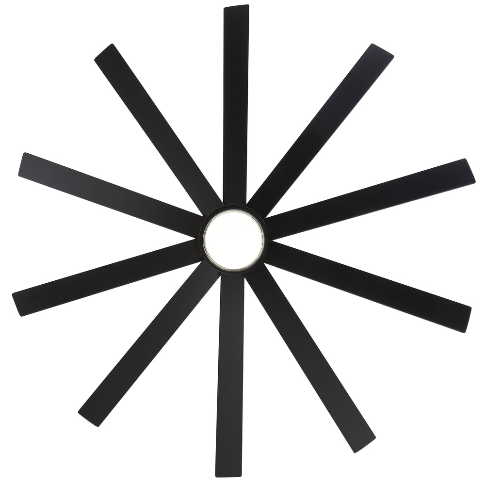 72"/80" Large Ceiling Fan with Reversible Blades, Matte Black Finish, Quiet DC Motor, 24W LED Light (3 Color Temps), Memory Function, 6-Speed Remote with Timer, Downrods Included