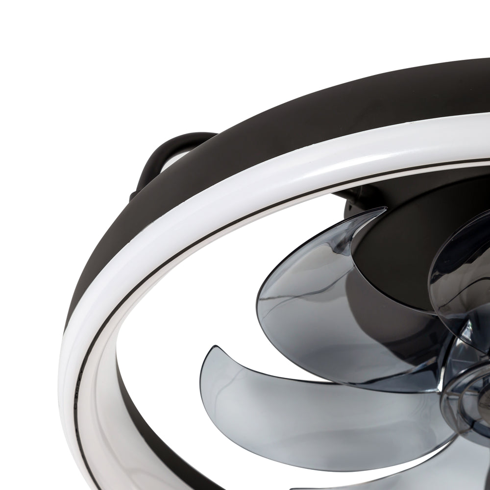 19-Inch 7-Blade LED Cage Fan with Light  and Remote  for Low Ceiling