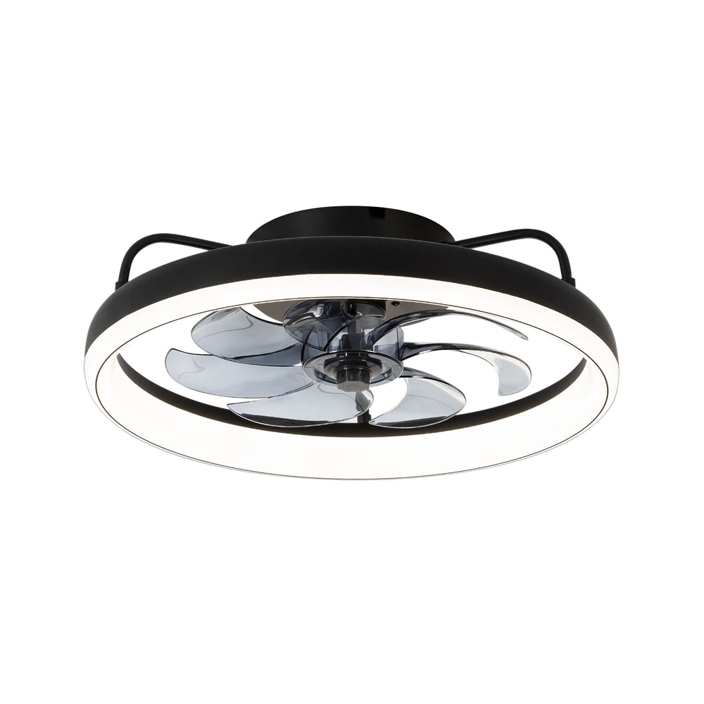 19-Inch 7-Blade LED Cage Fan with Light  and Remote  for Low Ceiling
