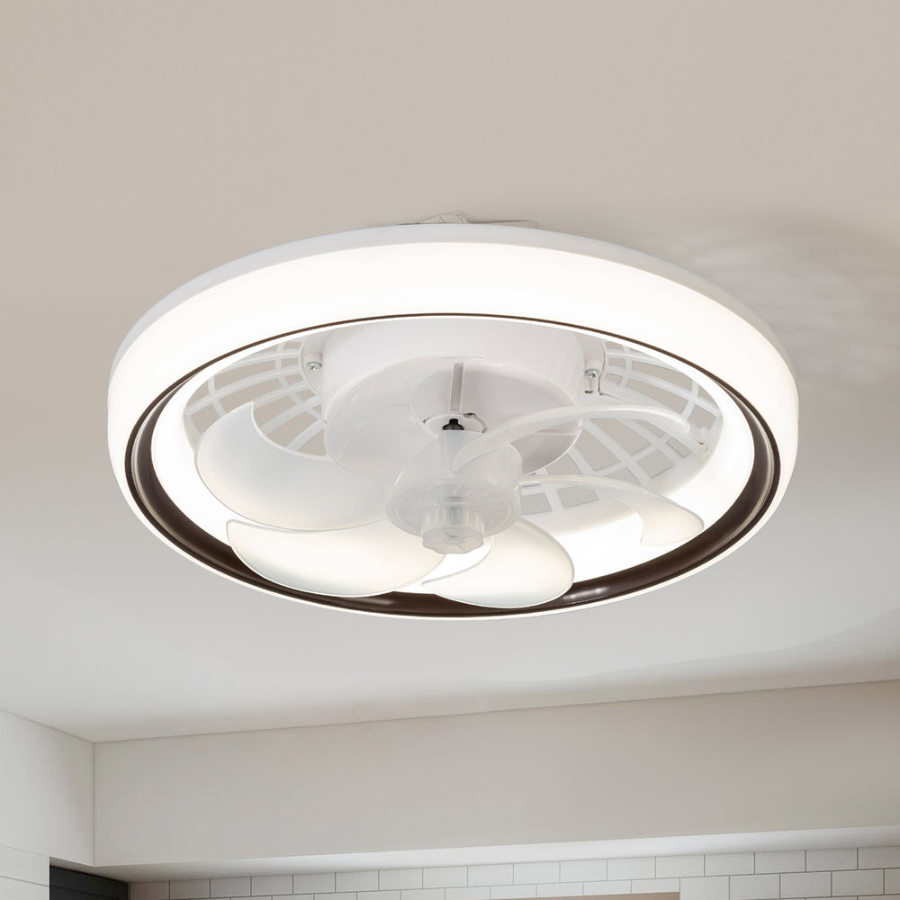 13-Inch Socket White LED Ceiling Fans with Lights and Remote