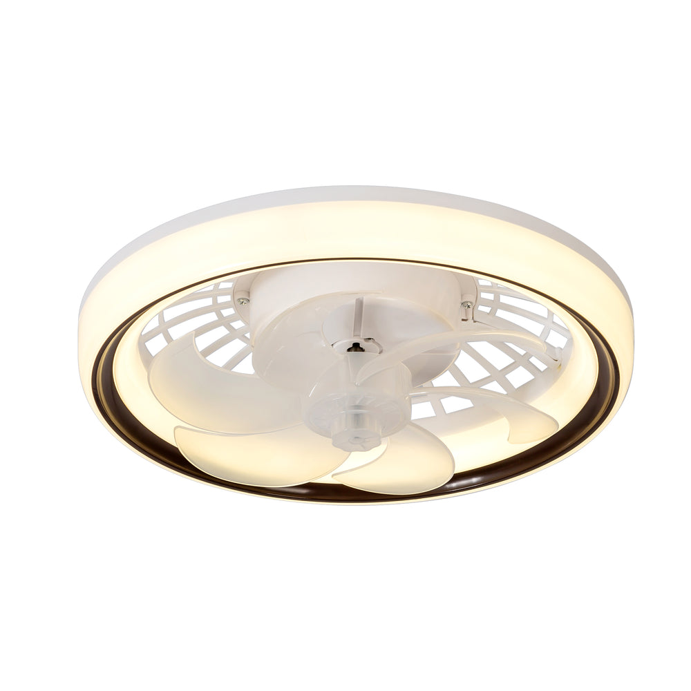 13-Inch Socket White LED Ceiling Fans with Lights and Remote