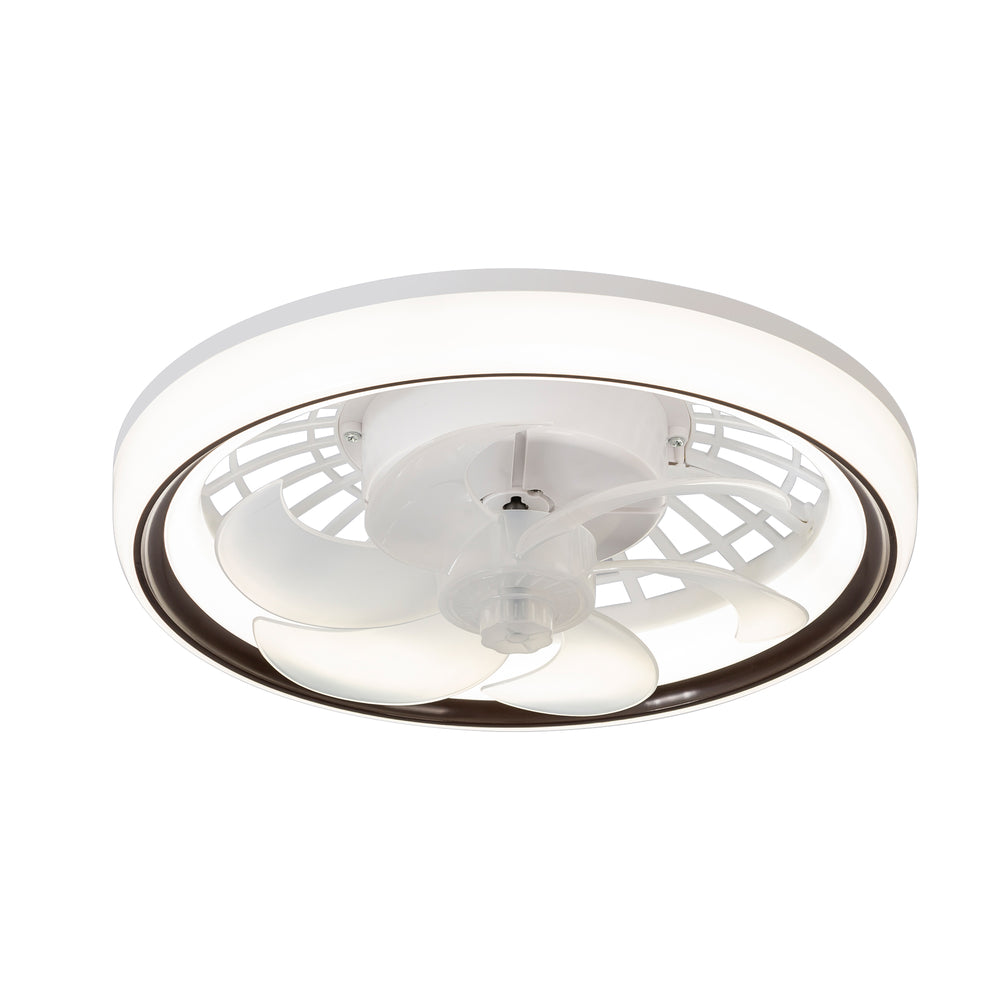 13-Inch Socket White LED Ceiling Fans with Lights and Remote