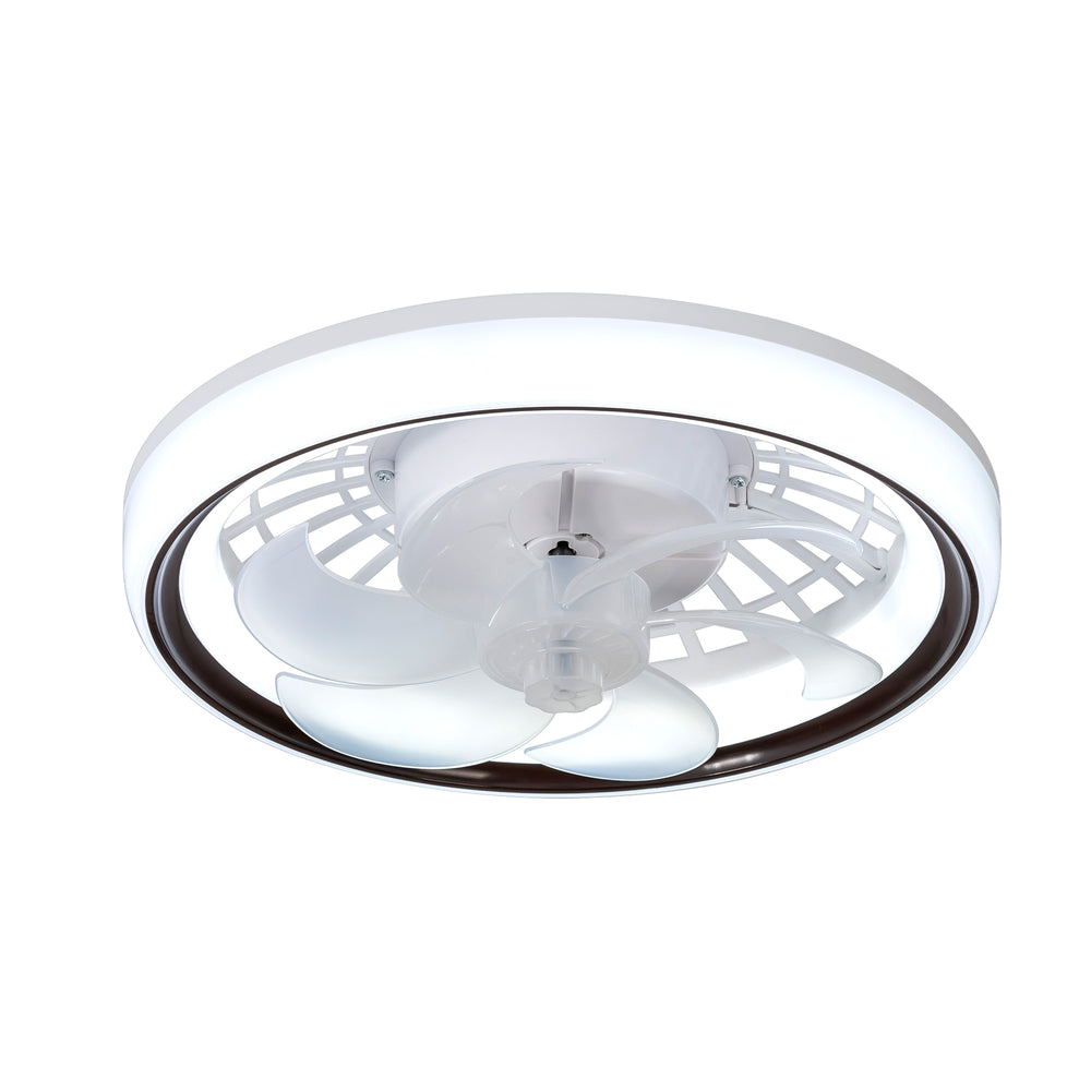 13-Inch Socket White LED Ceiling Fans with Lights and Remote