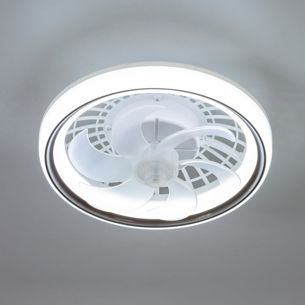 13-Inch Socket White LED Ceiling Fans with Lights and Remote