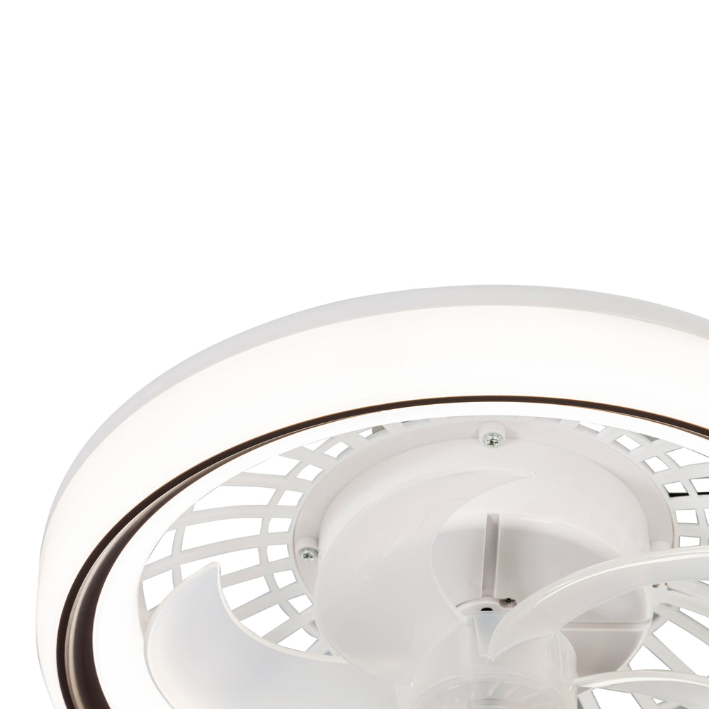 13-Inch Socket White LED Ceiling Fans with Lights and Remote