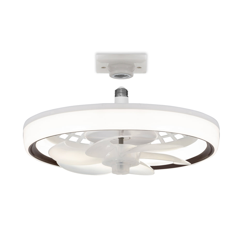 13-Inch Socket White LED Ceiling Fans with Lights and Remote