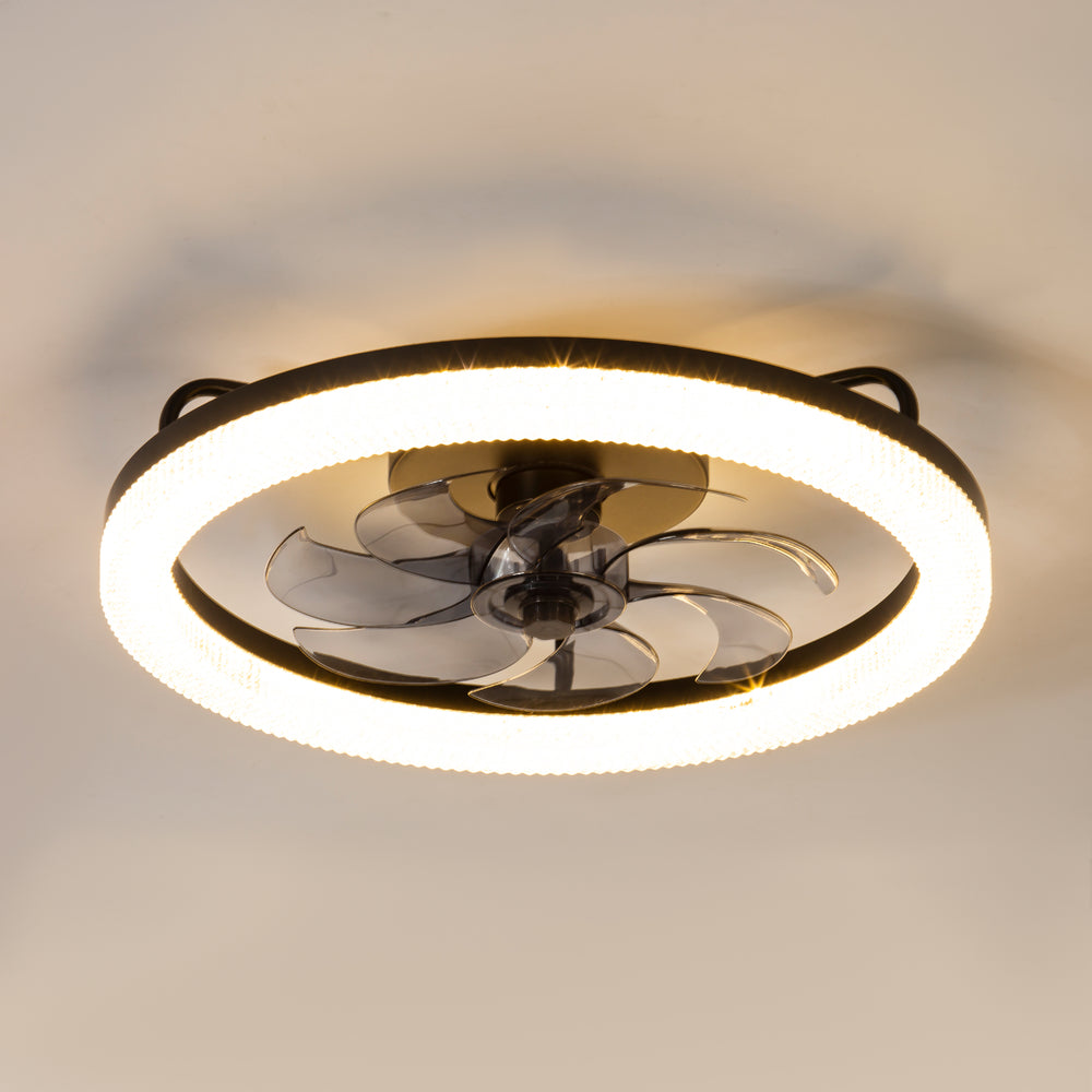 20-in Low Profile LED  Ceiling Fan with Remote Control(7-blade)
