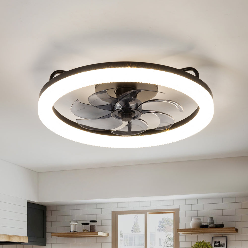 20-in Low Profile LED  Ceiling Fan with Remote Control(7-blade)