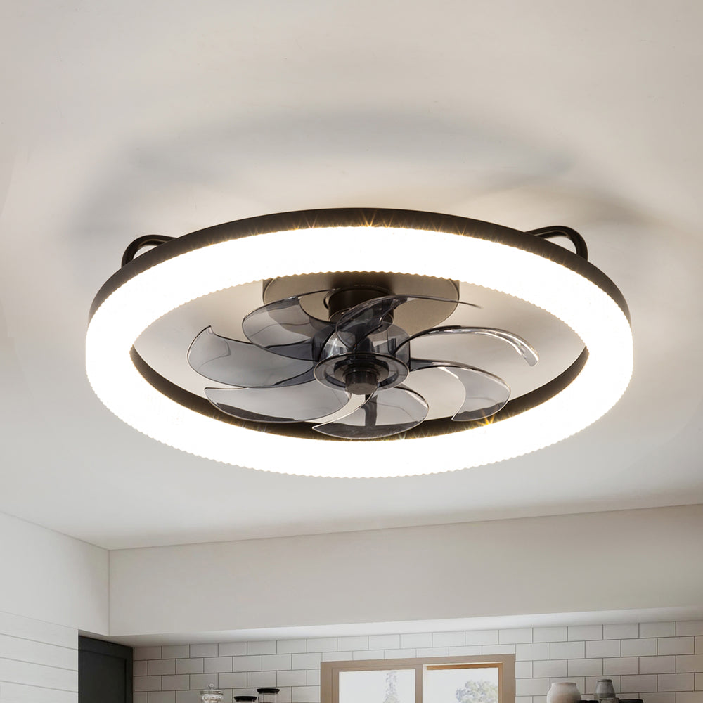 20-in Low Profile LED  Ceiling Fan with Remote Control(7-blade)