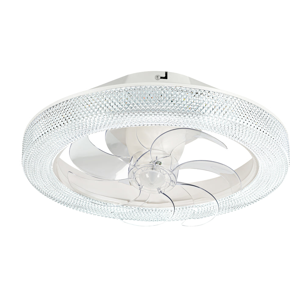 20 Inch Dimmable RGB Smart Ceiling Fan Light with Remote and APP