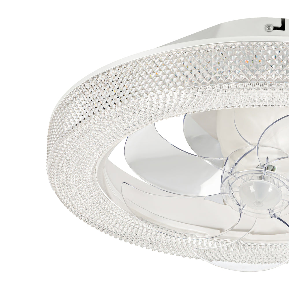20 Inch Dimmable RGB Smart Ceiling Fan Light with Remote and APP