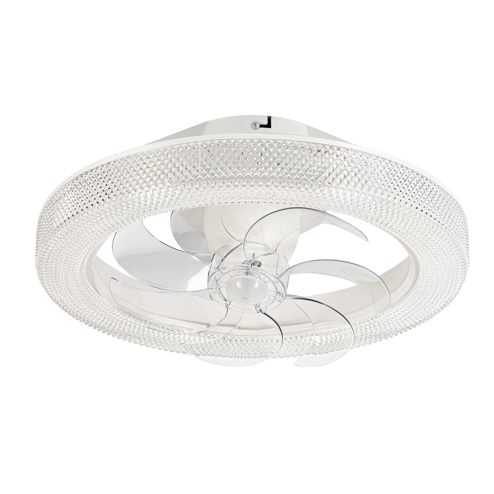 20 Inch Dimmable RGB Smart Ceiling Fan Light with Remote and APP