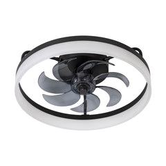 20 Inch 7-Blade Low Profile Enclosed Ceiling Fan with Light and Remote Control