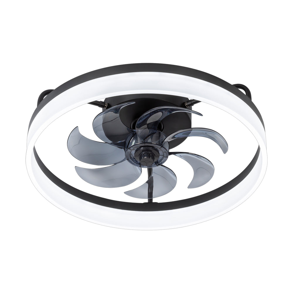 20 Inch 7-Blade Low Profile Enclosed Ceiling Fan with Light and Remote Control