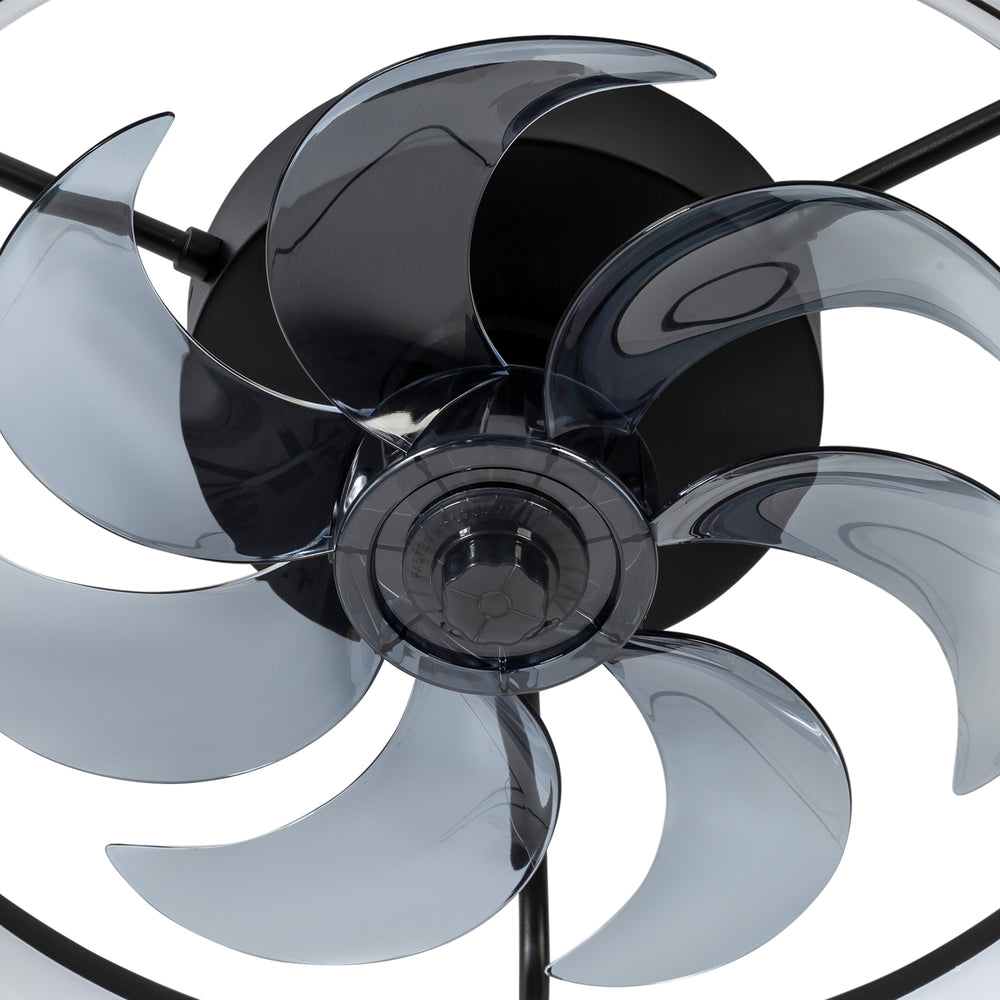 20 Inch 7-Blade Low Profile Enclosed Ceiling Fan with Light and Remote Control