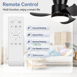 Galon 22-Inch Low Profile Small Ceiling Fan With Light & Remote