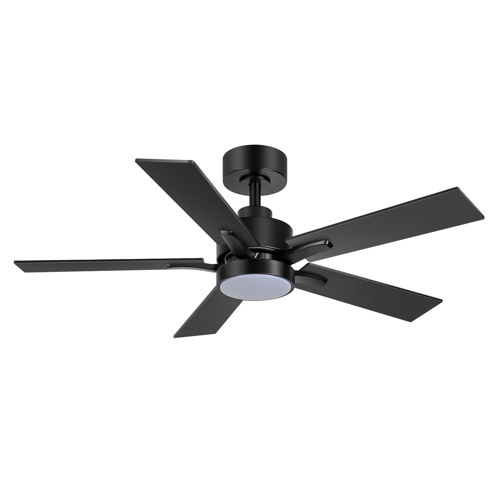 42-inch 5-Blade Ceiling Fan with Lights and Remote, 6 Speeds Reversible DC Motor Noiseless, Modern Ceiling Fan for Patios, Living Room, Farmhouse, Kitchen