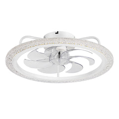 20 Inch 7-Blade Flush Mount LED Ceiling Fan with Light and Remote