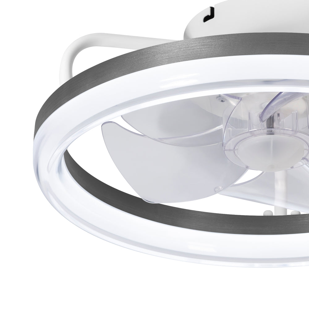 16 Inch 7-Blade Flush Mount LED Ceiling Fan with Light and Remote