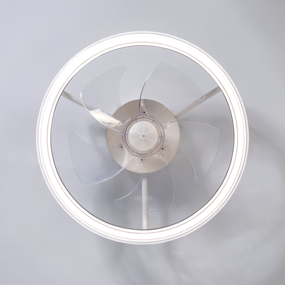 16 Inch 7-Blade Flush Mount LED Ceiling Fan with Light and Remote