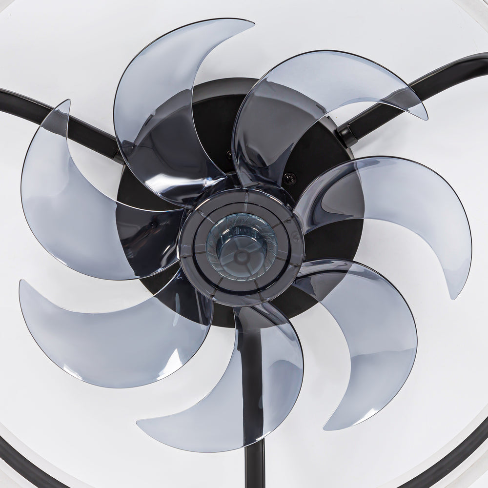 20-in 7-Blade Enclosed Flush Mount  LED Ceiling Fan with Light and Remote