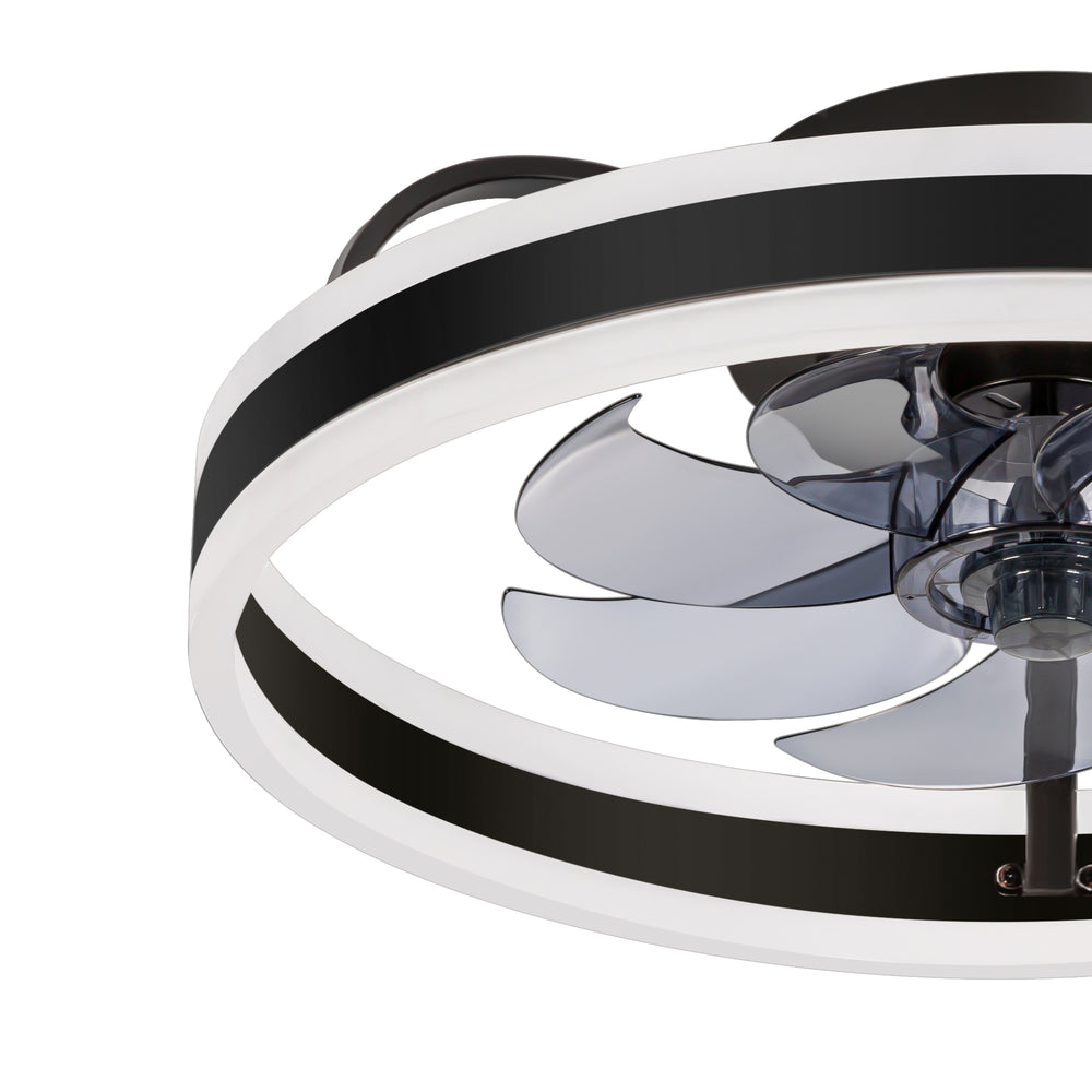 20-in 7-Blade Enclosed Flush Mount  LED Ceiling Fan with Light and Remote