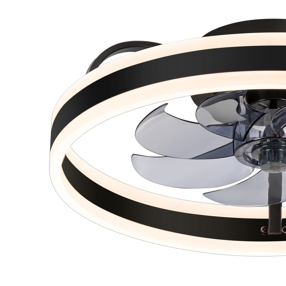 20-in 7-Blade Enclosed Flush Mount  LED Ceiling Fan with Light and Remote