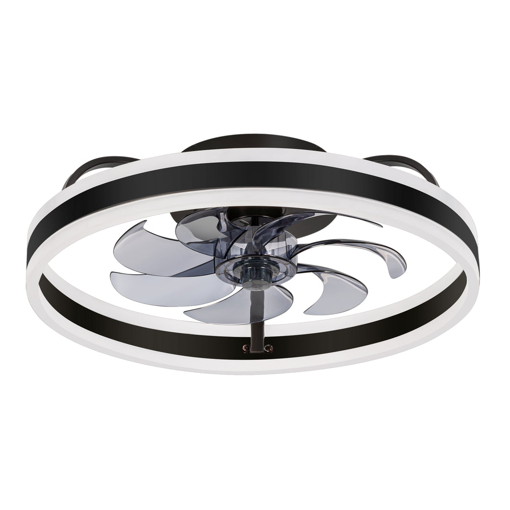 20-in 7-Blade Enclosed Flush Mount  LED Ceiling Fan with Light and Remote