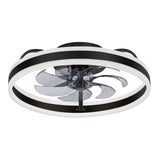 20-in 7-Blade Enclosed Flush Mount  LED Ceiling Fan with Light and Remote