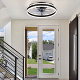 20-in 7-Blade Enclosed Flush Mount  LED Ceiling Fan with Light and Remote