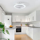 20-in Modern Smart RGB Flush Mount Ceiling Fan with Dimmable Light(5-Blade)